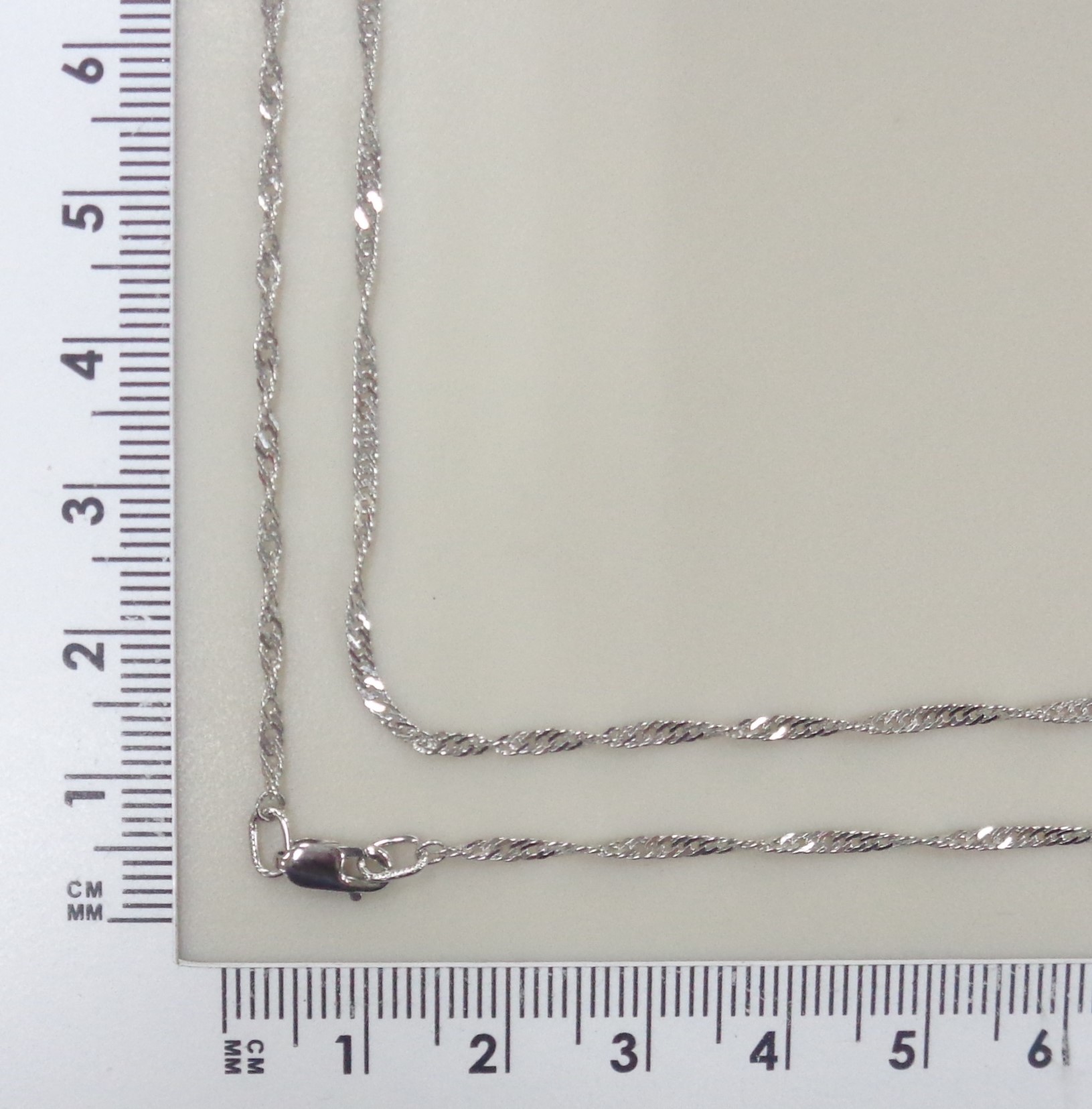 Серебряная цепь плетение "Сингапур"